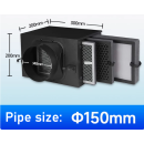 Hộp lọc gió tươi sạch Size D150 - 3 lớp lọc PM2.5
