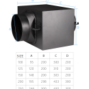 Hộp lọc gió tươi sạch Size D250 - 3 lớp lọc PM2.5