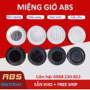 Miệng gió tròn nhựa ABS 75 - 100 - 125 - 150 -200 - Nhựa cao cấp WHITE - BLACK 