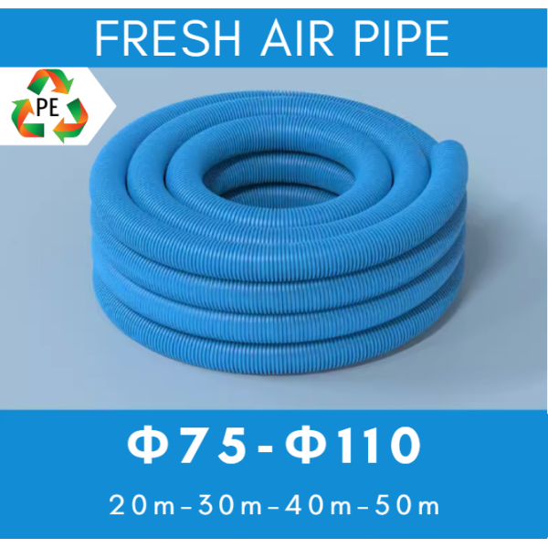 Ống gió tươi chuyên dụng XANH ĐẬM | HDPE Fresh Air Pipe DARK BLUE